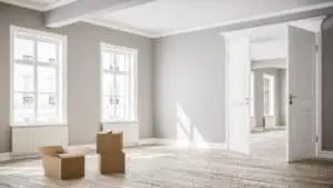 Leer geräumte Wohnung nach einer Haushaltsauflösung