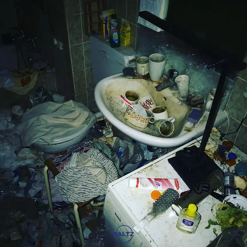 Badezimmer vor Reinigung
